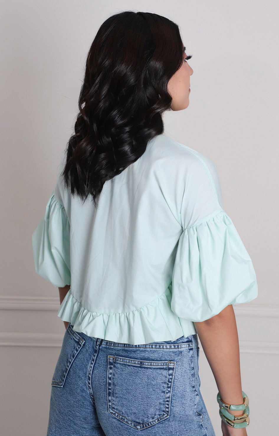 Blusa con manga globo - BLUSAS REGULAR Boutiquemirel 