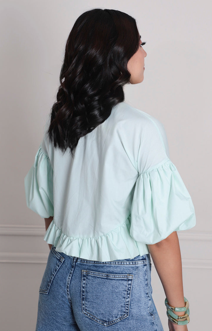 Blusa con manga globo - BLUSAS REGULAR Boutiquemirel 