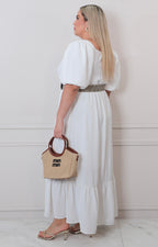 Vestido largo con cinturòn - VESTIDO LARGO CURVY Boutiquemirel 