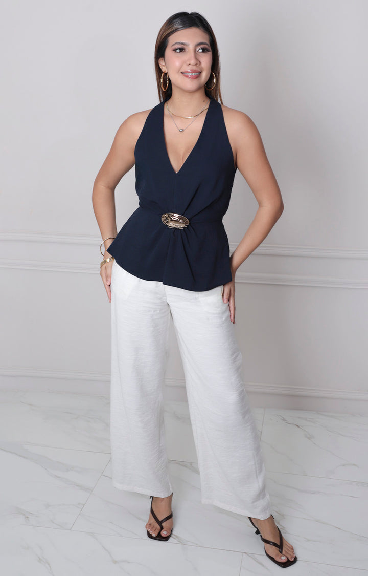 Blusa halter con hebilla - BLUSAS REGULAR Boutiquemirel 