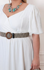 Vestido largo con cinturòn - VESTIDO LARGO CURVY Boutiquemirel 