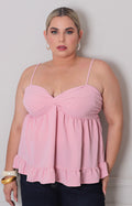Blusa rosa de tirantes - BLUSAS CURVY Boutiquemirel 