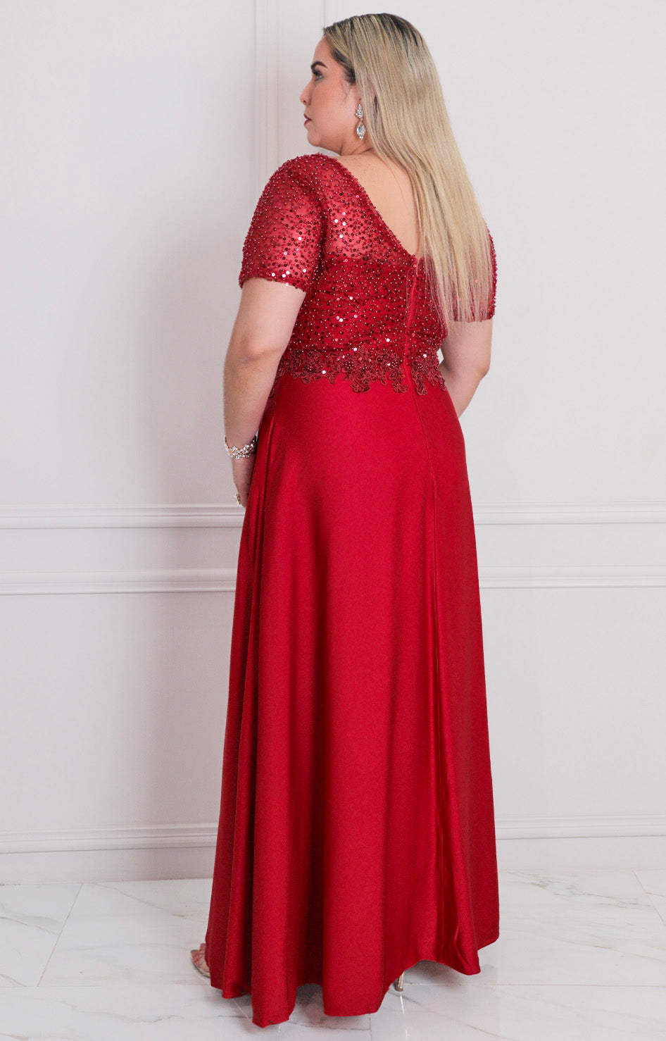 Vestido con lentejuelas - VESTIDO LARGO CURVY Boutiquemirel 