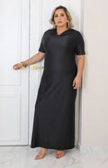 Vestido negro liso