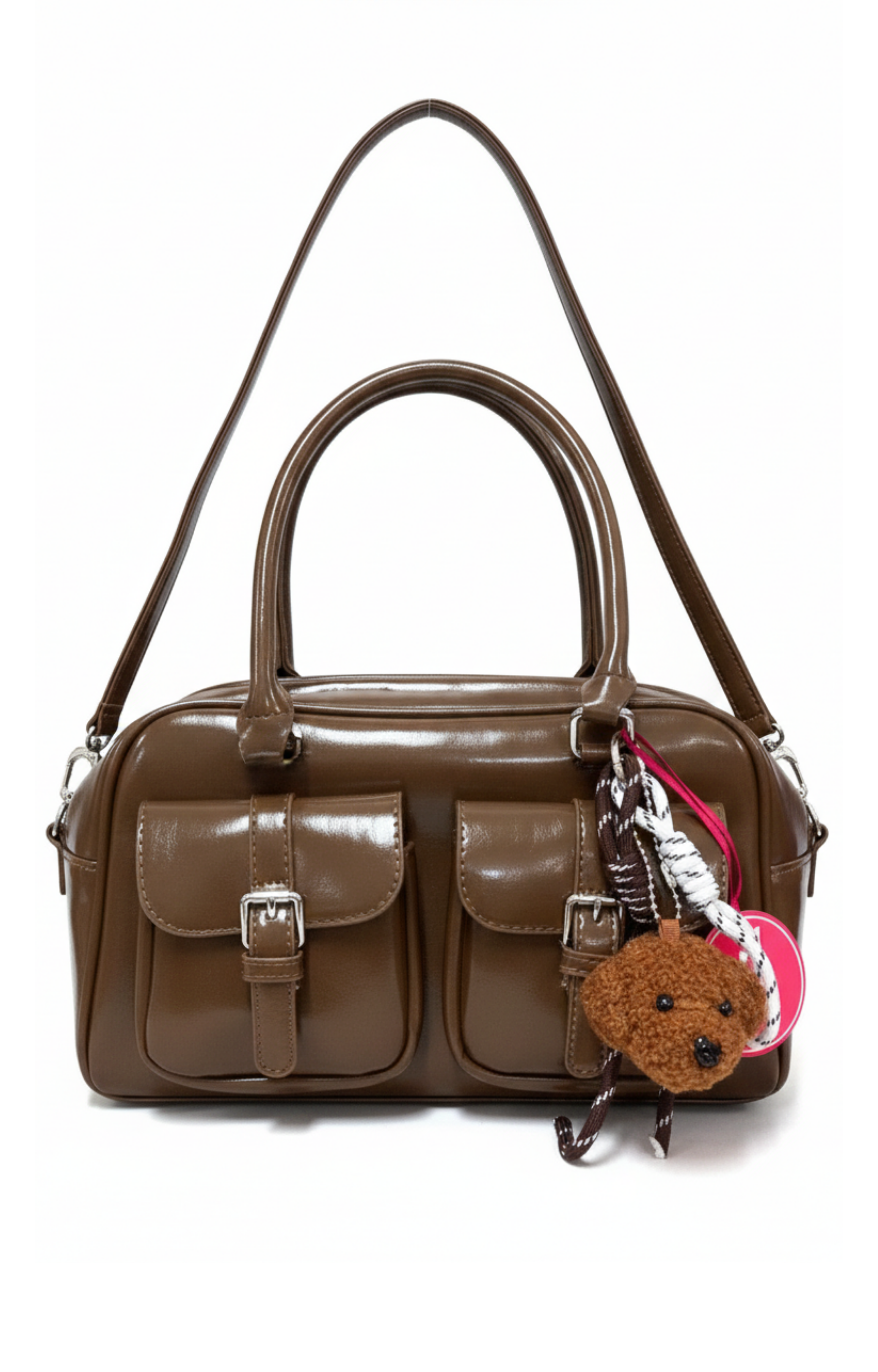 Bolsa café de charol - BOLSA Boutiquemirel 