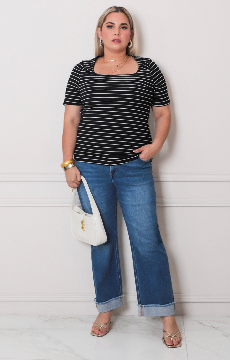 Blusa de rayas - BLUSAS CURVY Boutiquemirel 