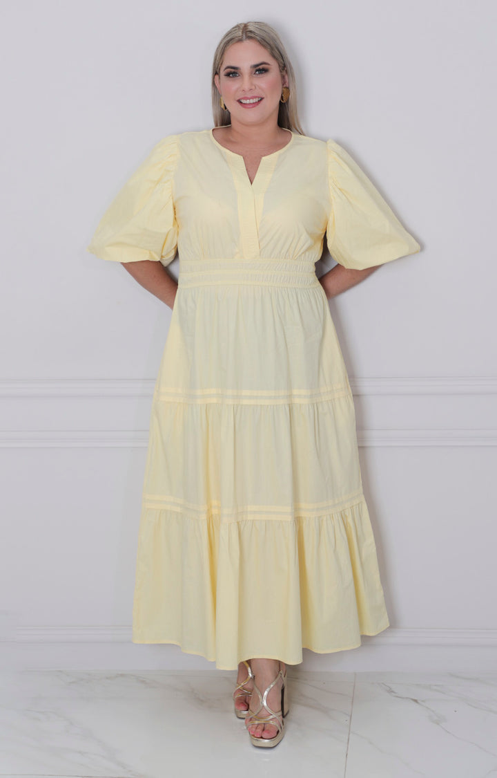 Vestido largo con elàstico - VESTIDO LARGO CURVY Boutiquemirel 