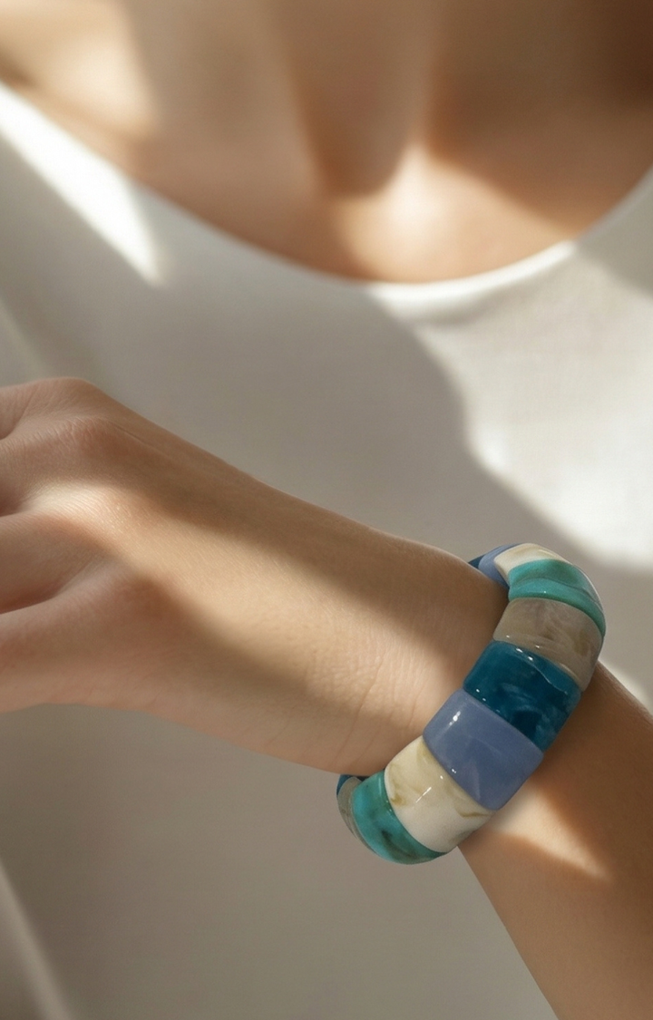Pulsera Geométrica Azul y Verde - PULSERAS Boutiquemirel 