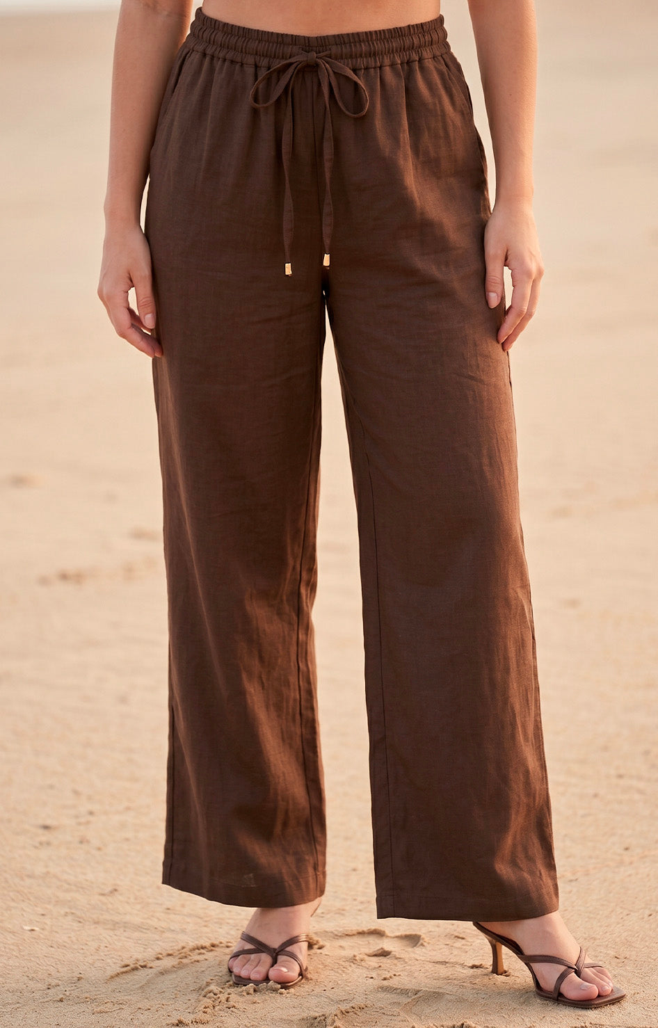 Pantalón recto café - PANTALON REGULAR Boutiquemirel 