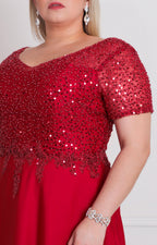 Vestido con lentejuelas - VESTIDO LARGO CURVY Boutiquemirel 