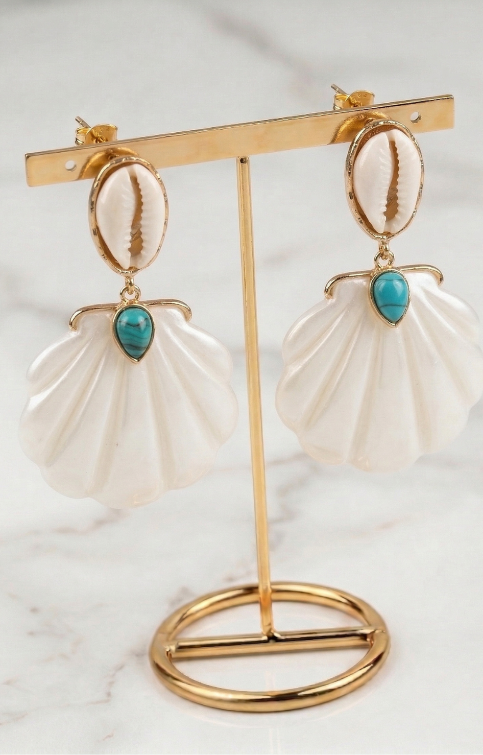 Aretes concha Beige - ARETES Boutiquemirel 