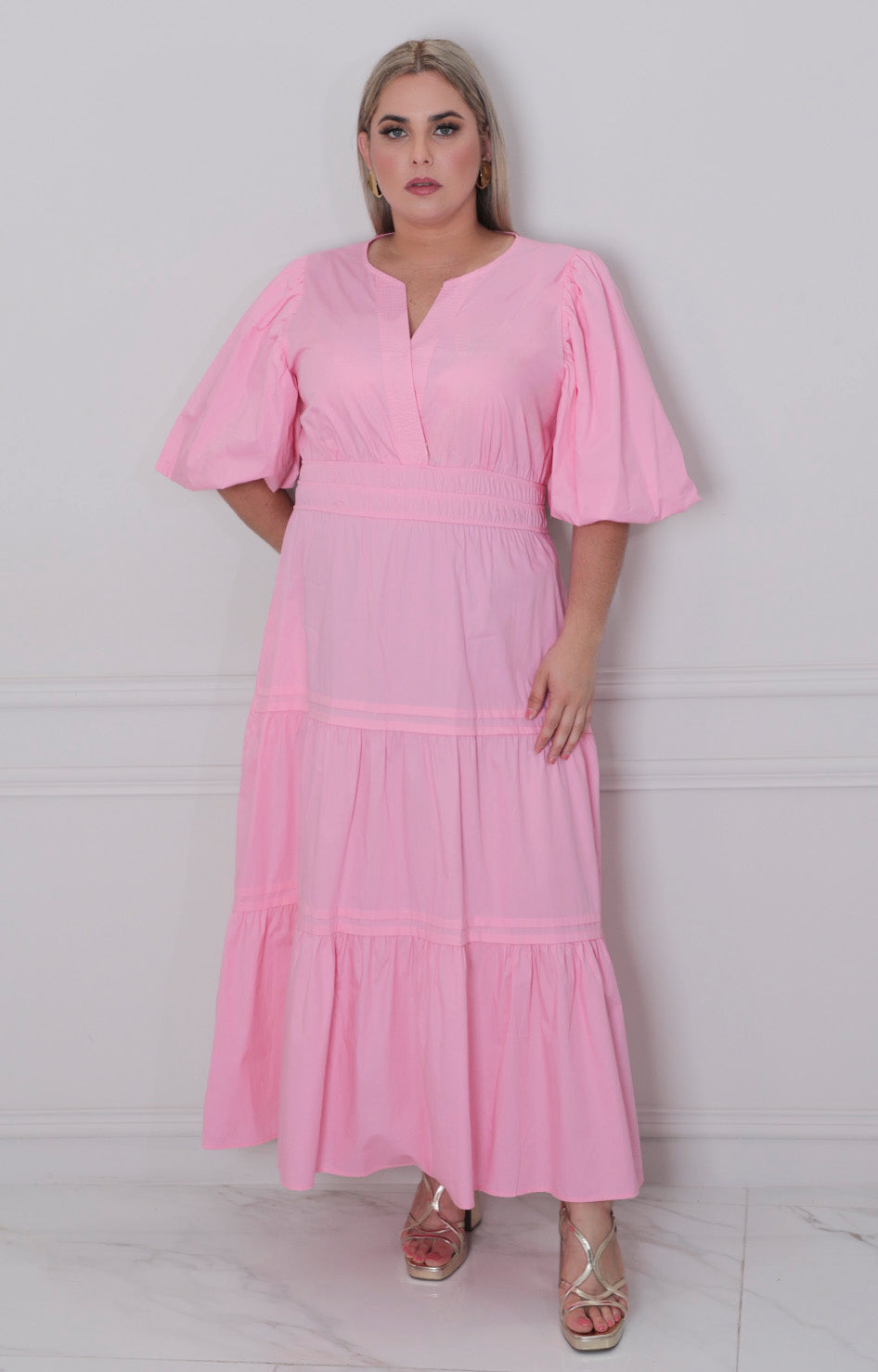 Vestido largo con elàstico - VESTIDO LARGO CURVY Boutiquemirel 