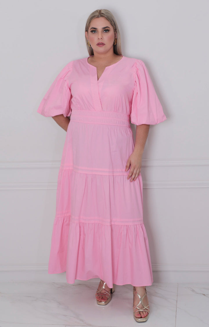 Vestido largo con elàstico - VESTIDO LARGO CURVY Boutiquemirel 