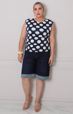 Blusa estampada polka dots - BLUSAS CURVY Boutiquemirel 