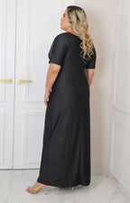 Vestido negro liso