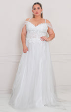 Vestido con corset floral y mangas caídas - VESTIDO LARGO CURVY Boutiquemirel 