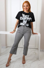 Blusa gráfica con encaje