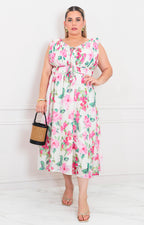 Vestido de tirantes estampado - VESTIDO LARGO CURVY Boutiquemirel 