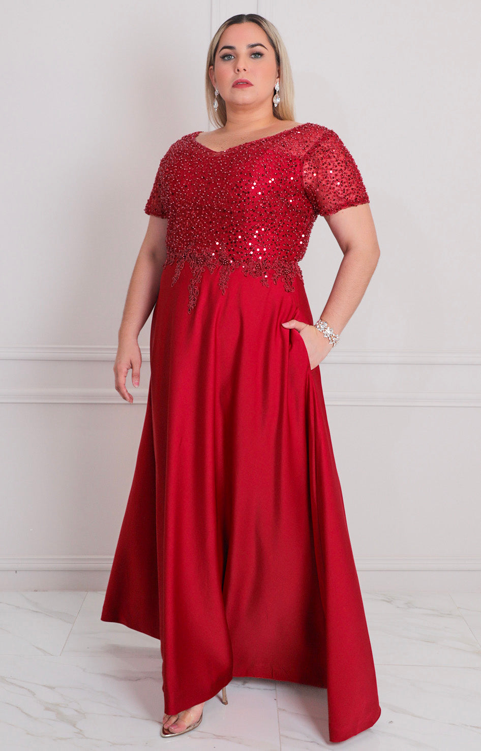 Vestido con lentejuelas - VESTIDO LARGO CURVY Boutiquemirel 