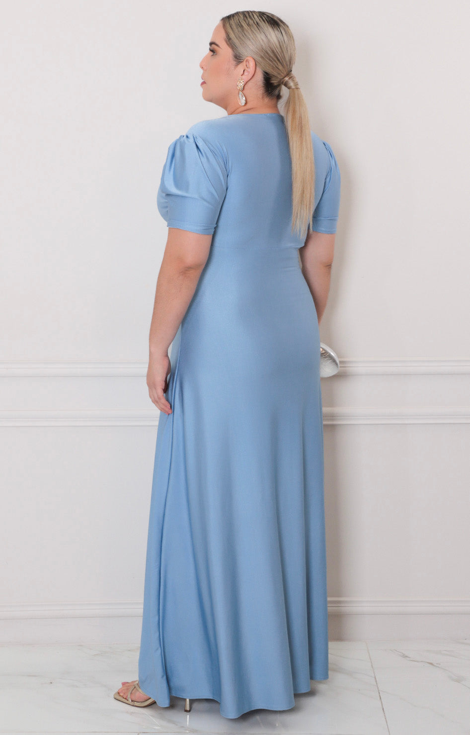 Vestido largo liso - VESTIDO LARGO CURVY Boutiquemirel 