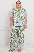 Conjunto verde estampado