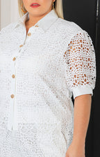 Conjunto blanco de guipiur