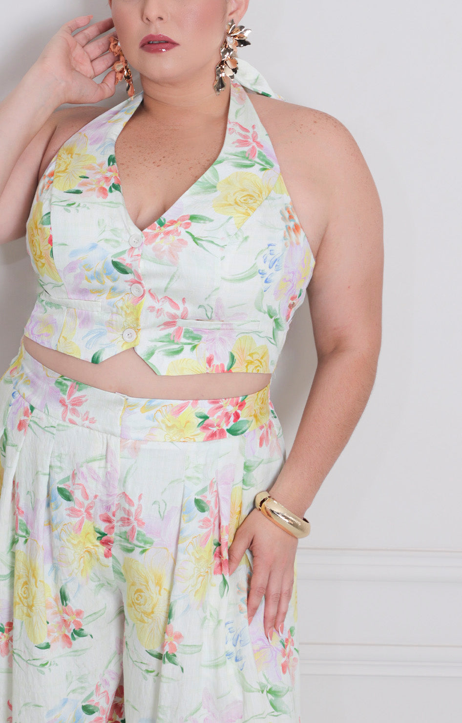 Conjunto halter estampado - CONJUNTO CURVY Boutiquemirel 