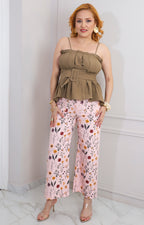 Blusa peplum con cinturón
