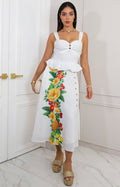 Conjunto asimétrico floral