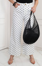 Pantalòn blanco polka dots