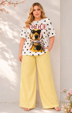 Blusa con estampado y aplicaciones decorativas - BLUSAS CURVY Boutiquemirel 