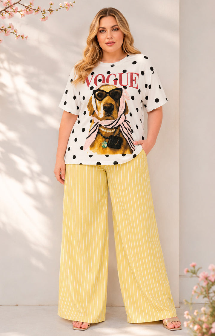 Blusa con estampado y aplicaciones decorativas - BLUSAS CURVY Boutiquemirel 