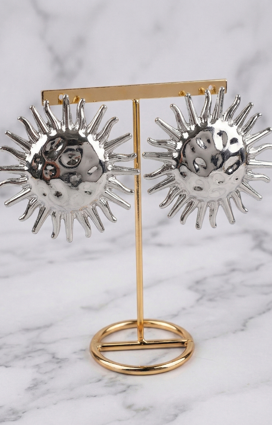 Aretes plateados sol - ARETES Boutiquemirel 