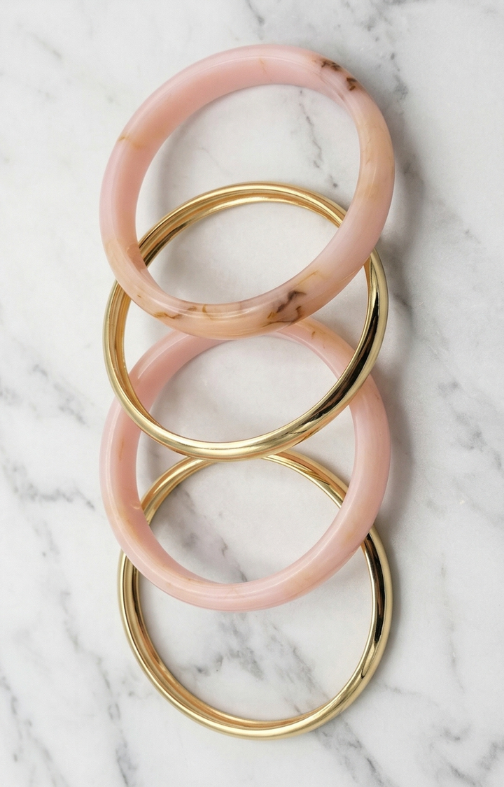 Brazaletes rosa mármol - PULSERAS Boutiquemirel 