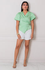 Blusa verde envolvente - BLUSAS REGULAR Boutiquemirel 
