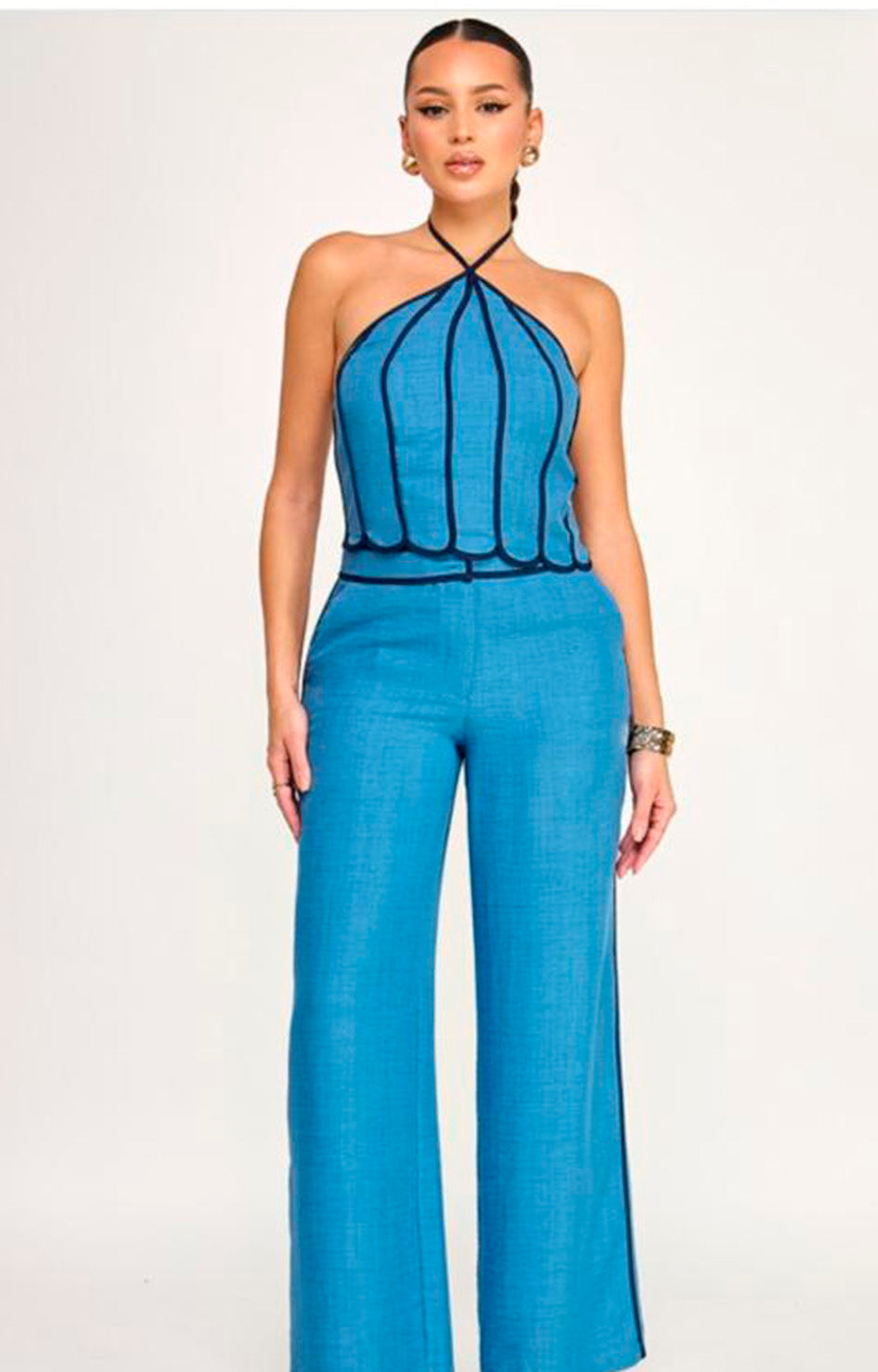 Conjunto azul halter - CONJUNTO REGULAR Boutiquemirel 