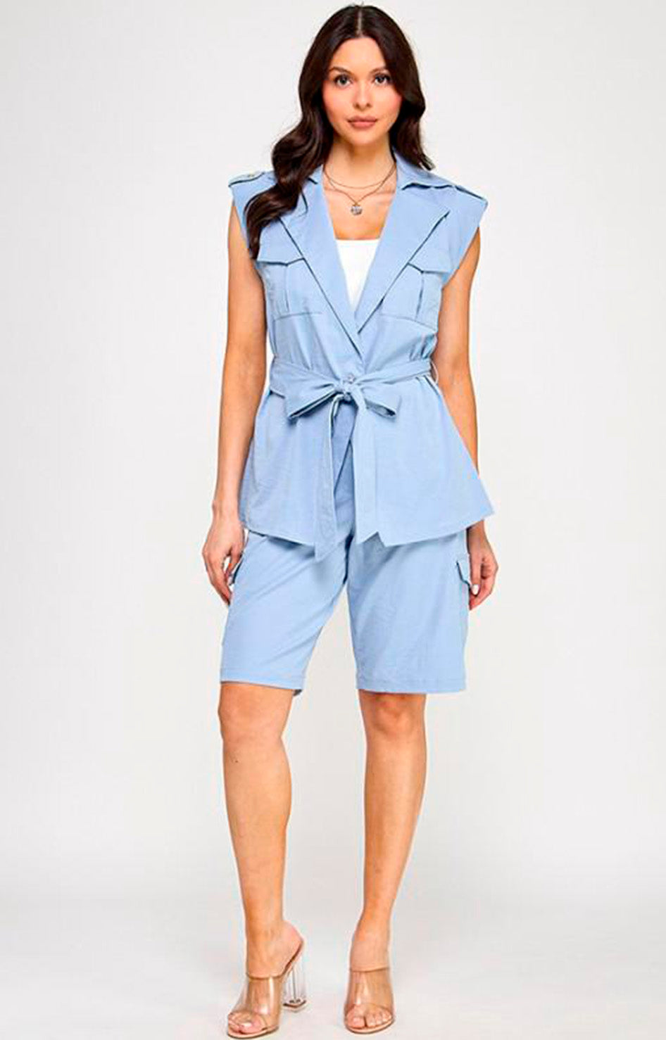 bertha Conjunto azul de short - CONJUNTO REGULAR Boutiquemirel 