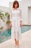 Vestido blanco de guipur - VESTIDO LARGO REGULAR Boutiquemirel 