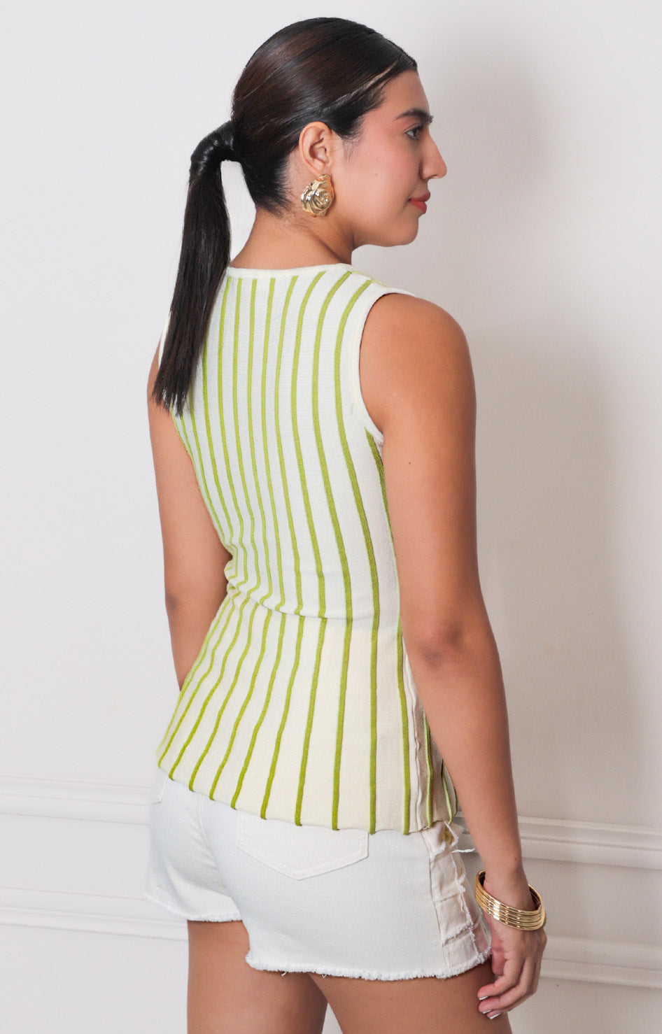 Blusa de rayas con broche - BLUSAS REGULAR Boutiquemirel 