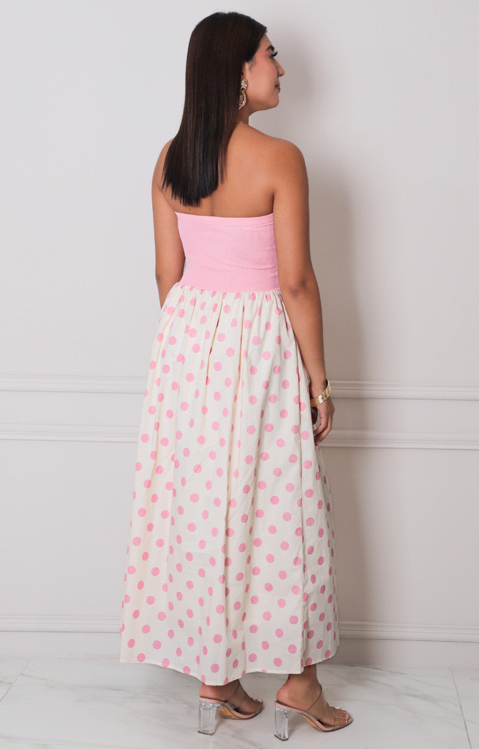 Vestido rosa estampada - VESTIDO LARGO REGULAR Boutiquemirel 