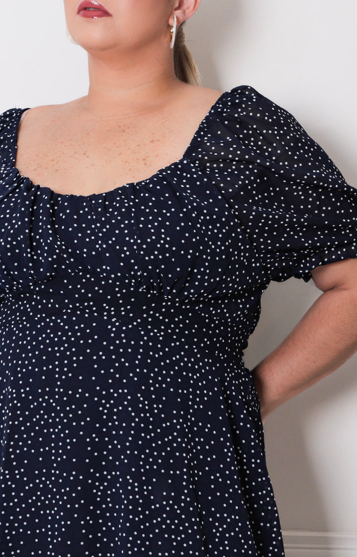 Vestido corto polka dot - VESTIDO CORTO CURVY Boutiquemirel 