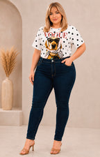 Pantalón de mezclilla obscura - PANTALON MEZCLILLA CURVY Boutiquemirel 