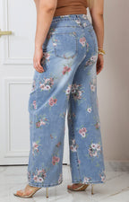 Pantalon estampado de flores