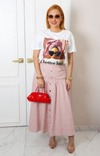 Blusa gráfica con brillos