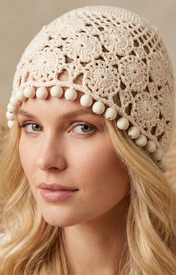 Sombrero Croché con Detalles de Pompones - SOMBREROS Boutiquemirel 