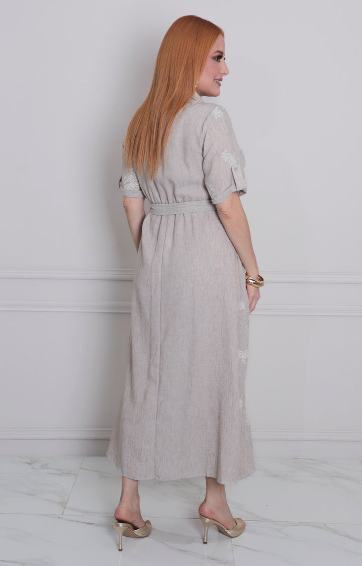 Vestido estampado con lazo - VESTIDO LARGO REGULAR Boutiquemirel 