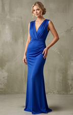 Vestido azul rey