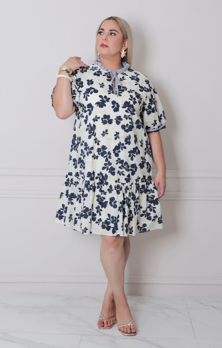 V*3-26*SHE+SKY*PST1071*AZUL MARINO - VESTIDO CORTO CURVY Boutiquemirel 