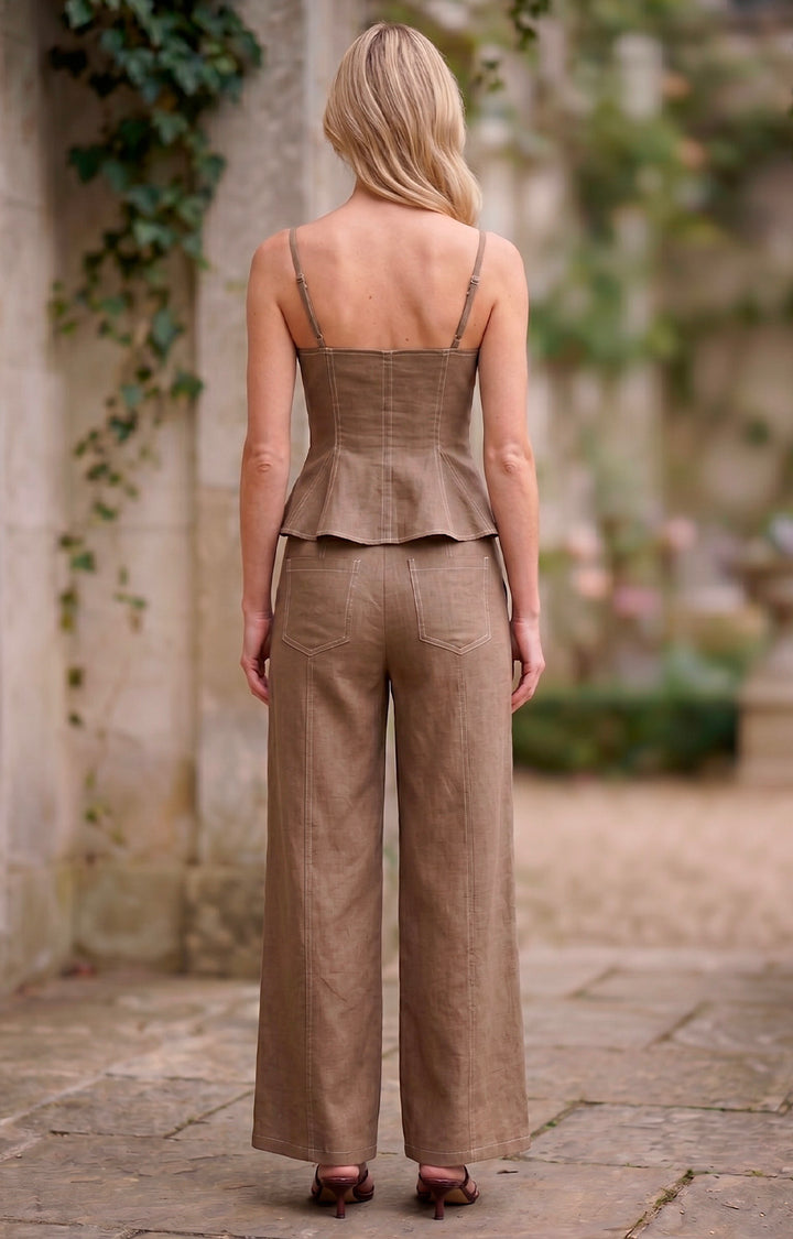 Conjunto peplum con pantalón amplio - CONJUNTO REGULAR Boutiquemirel 