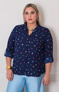 Blusa estampada con mangas - BLUSAS CURVY Boutiquemirel 
